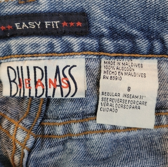 Bill Blass Vintage 90's Super High-Rise Tapered Leg Easy Fit Mom Jeans - Size 8 - Picture 6 of 9